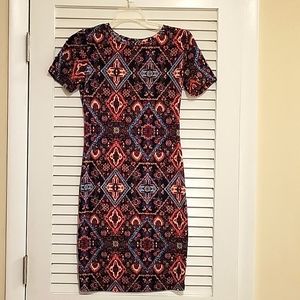 NWOT Forever 21 geometric open back bodycon dress Size small